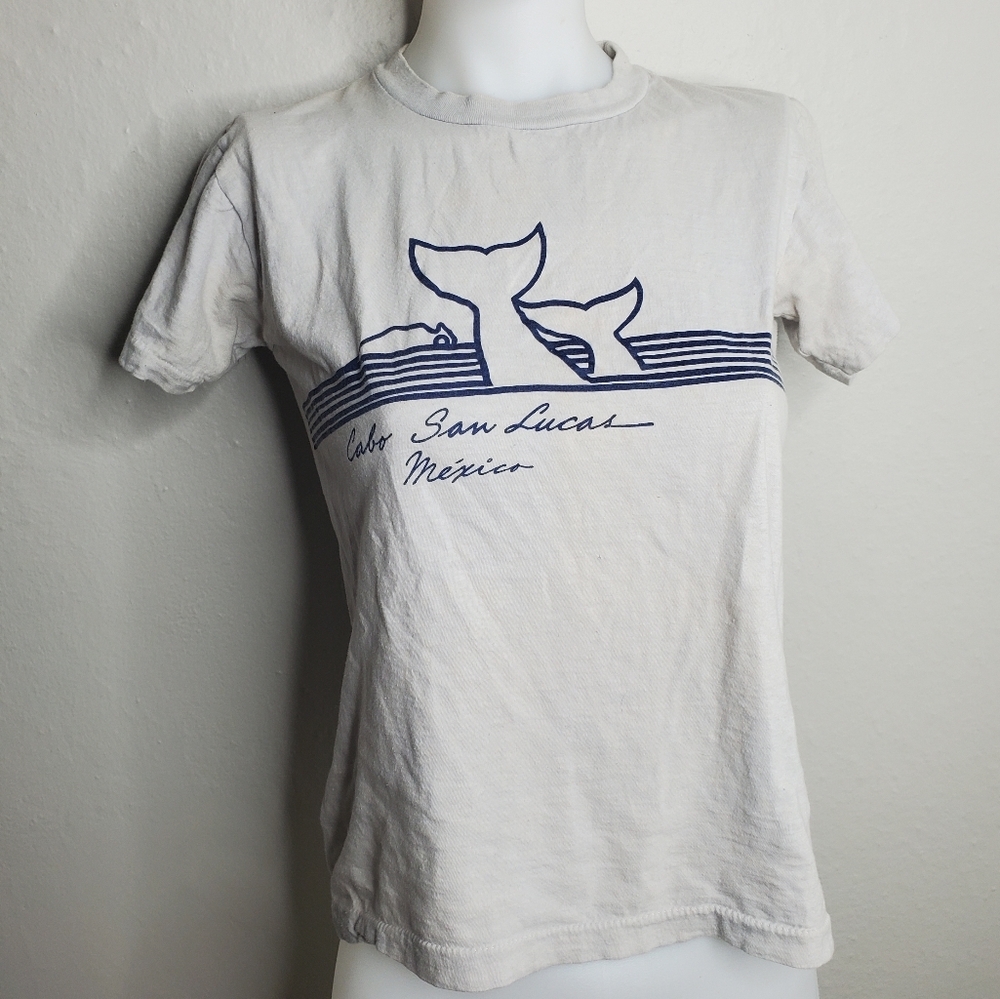 Vintage || Cabo San Lucas Mexico Whale Tail Tee Shirt Fajer